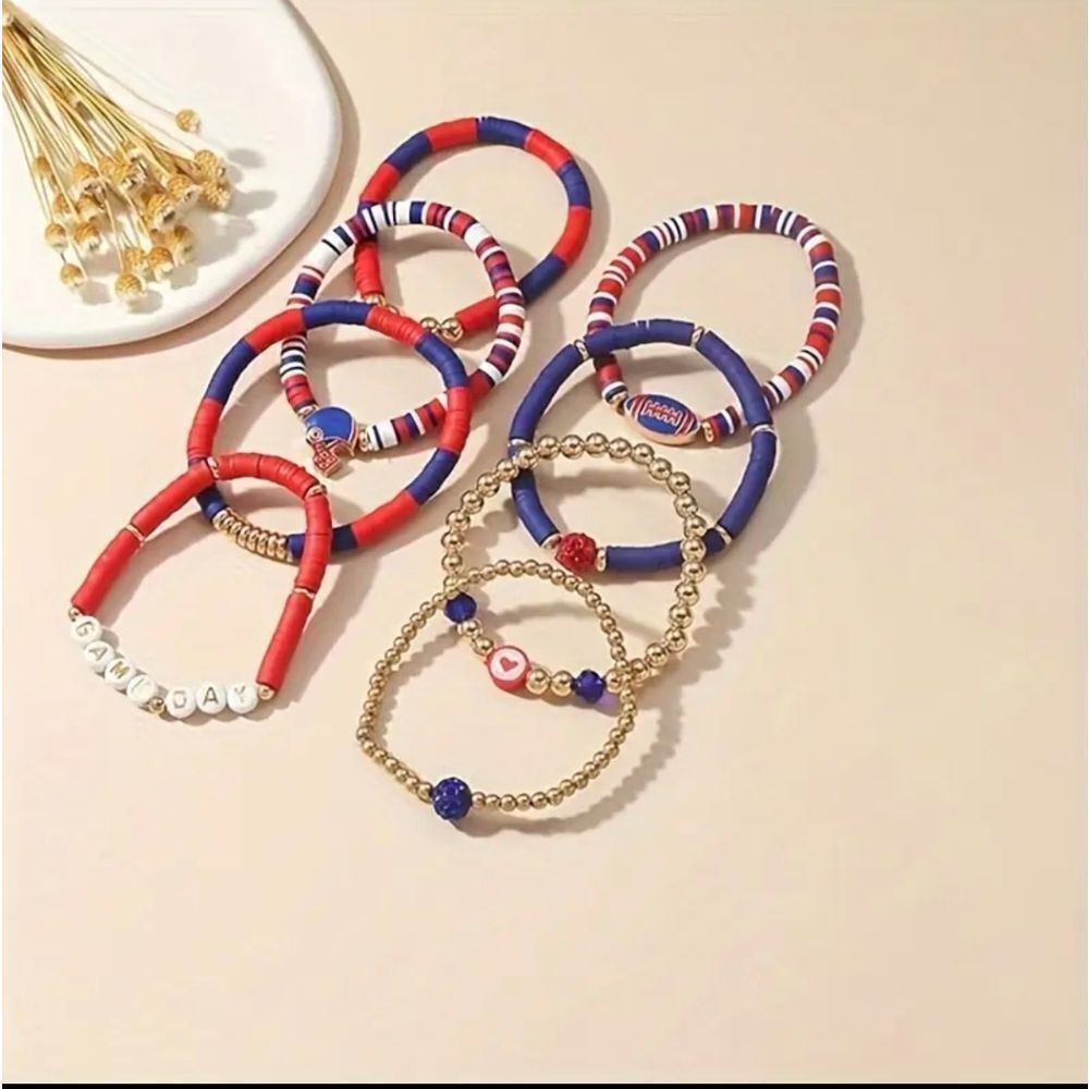 Red White & Blue Charm Bracelets - Picture 3 of 5
